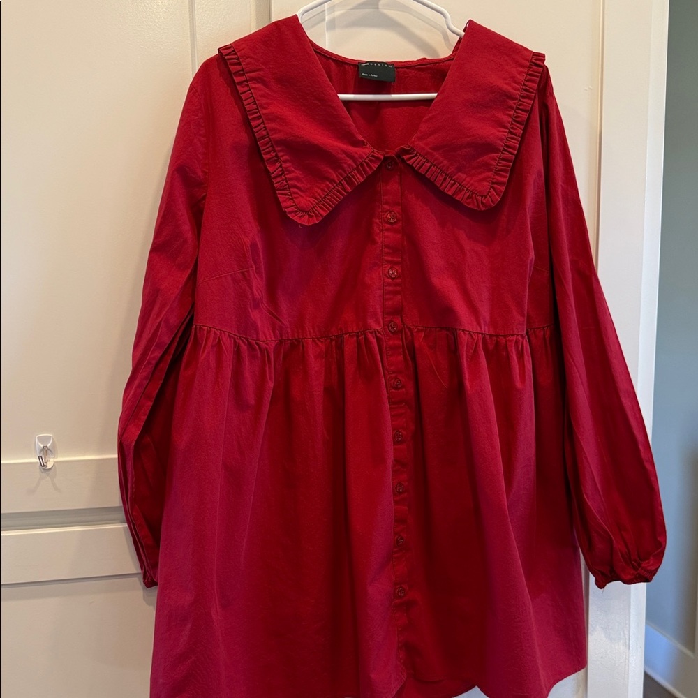 ASOS Red Button-Up Dress
